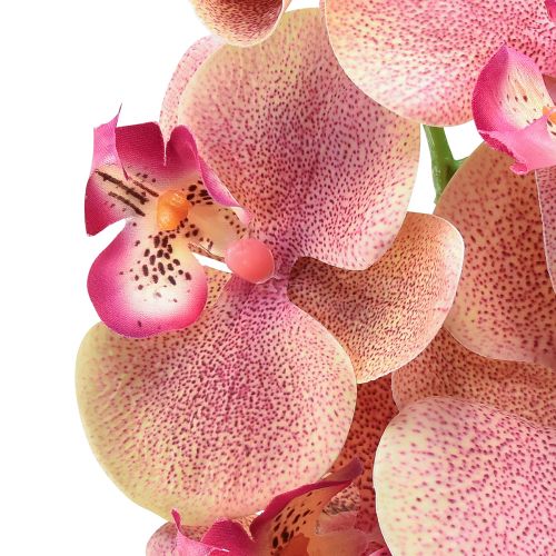 Prodotto Orchidea Phalaenopsis artificiale 9 fiori rosa vaniglia 96 cm