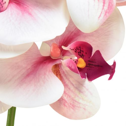 Prodotto Orchidea Phalaenopsis artificiale 9 fiori bianco fucsia 96 cm