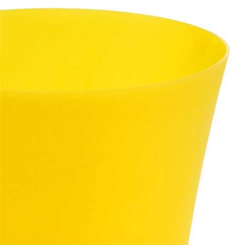 Floristik24 Vaso per orchidee in plastica giallo Ø12,5cm H14cm, 1pce