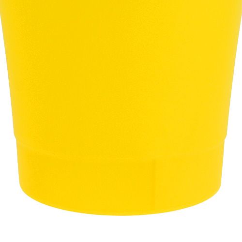 Floristik24 Vaso per orchidee in plastica giallo Ø12,5cm H14cm, 1pce