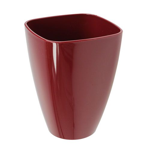 Prodotto Vaso per orchidee lucido Ø12,5 cm Bordeaux, 1 pezzo