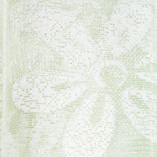 Prodotto Nastro in organza, floreale, per regali, verde, 25 mm, 18 m