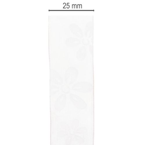 Prodotto Nastro in organza, nastro regalo floreale, rosa, 25 mm, 18 m