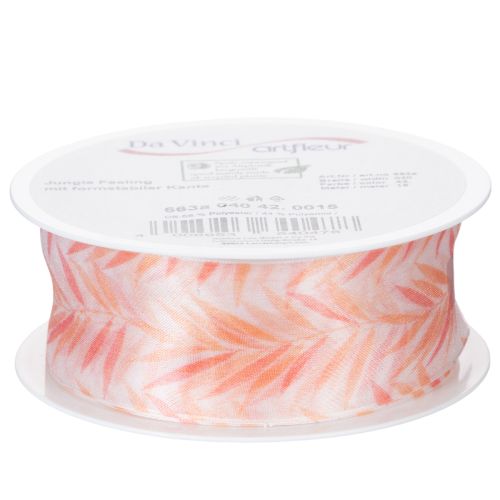 Prodotto Nastro in organza, nastro in chiffon, arancione giungla, 40 mm, 15 m