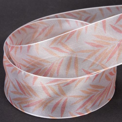 Prodotto Nastro in organza, nastro in chiffon, arancione giungla, 40 mm, 15 m