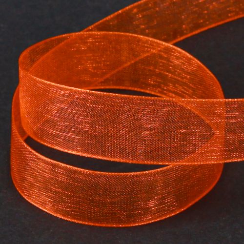 Prodotto Nastro in organza nastro regalo nastro arancione cimosa 15mm 50m