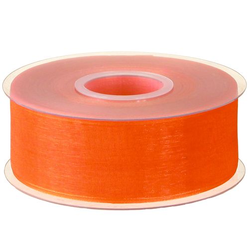 Prodotto Nastro in organza nastro regalo nastro arancione cimosa 40mm 50m
