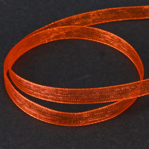 Prodotto Nastro in organza nastro regalo nastro arancione cimosa 6mm 50m