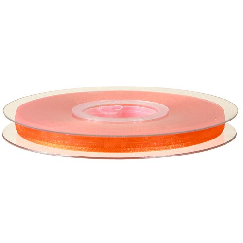 Prodotto Nastro in organza nastro regalo nastro arancione cimosa 6mm 50m