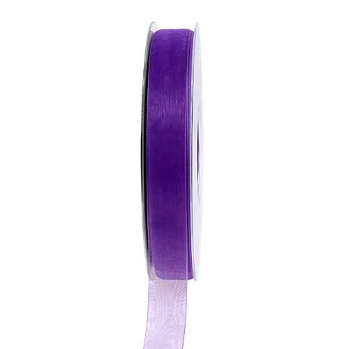 Floristik24 Nastro organza con cimosa 1,5 cm 50 m viola medio