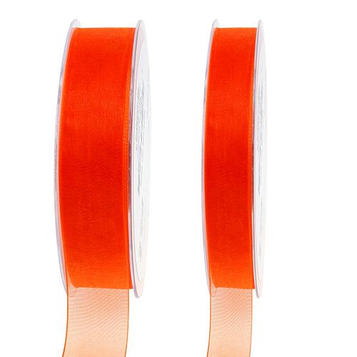 Prodotto Nastro di organza nastro regalo nastro arancione cimosa 50 m