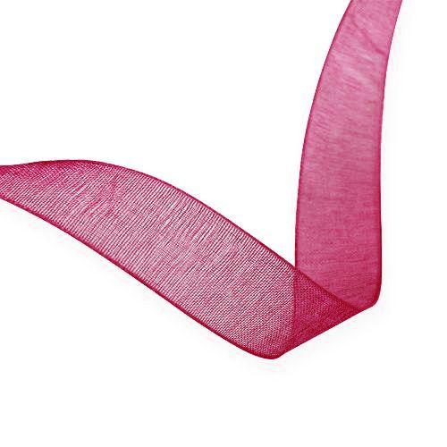 Nastro in organza Bordeaux 15mm 50m