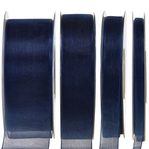 Prodotto Nastro in organza nastro regalo nastro blu scuro cimosa blu 50m