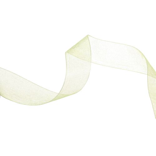 Prodotto Nastro organza verde nastro regalo cimosa verde lime 25mm 50m