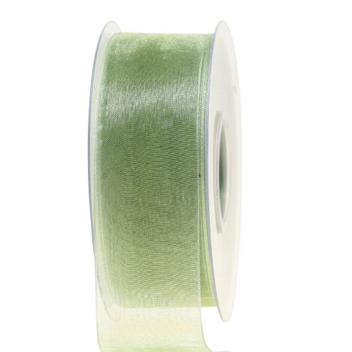 Floristik24 Nastro in organza verde nastro regalo cimosa verde lime 40mm 50m