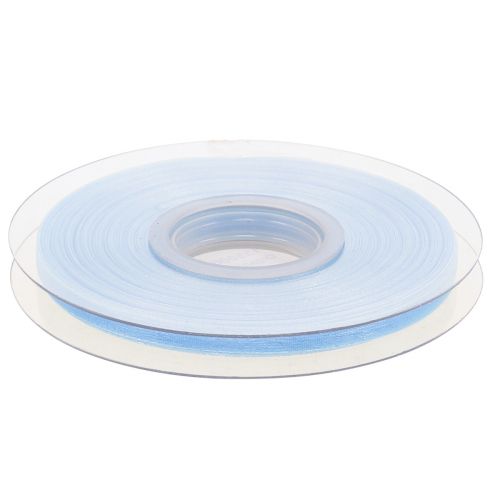 Floristik24 Nastro in organza nastro regalo nastro azzurro cimosa blu 6mm 50m