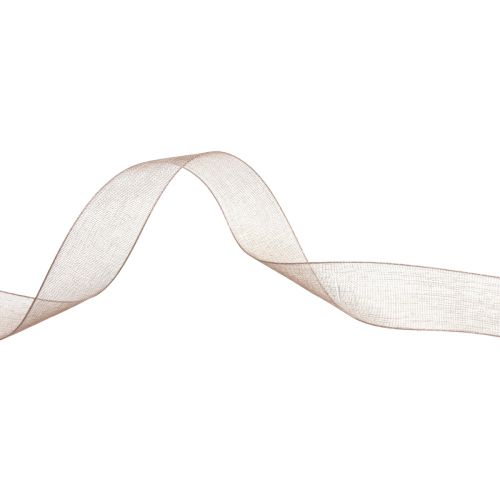 Prodotto Nastro in organza nastro regalo nastro beige cimosa taupe 15mm 50m