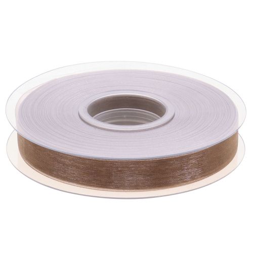 Prodotto Nastro in organza nastro regalo nastro beige cimosa taupe 15mm 50m