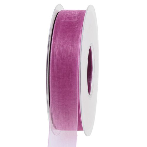 Nastro di organza melanzane 25mm 50m