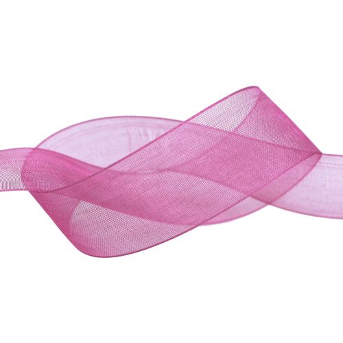 Floristik24 Nastro di organza melanzane 25mm 50m