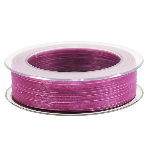Floristik24 Nastro di organza melanzane 7mm 50m