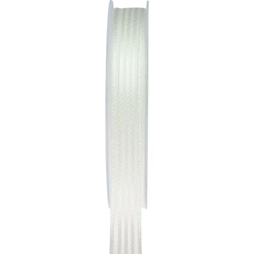 Nastro in organza con strisce regalo nastro bianco 15 mm 20 m