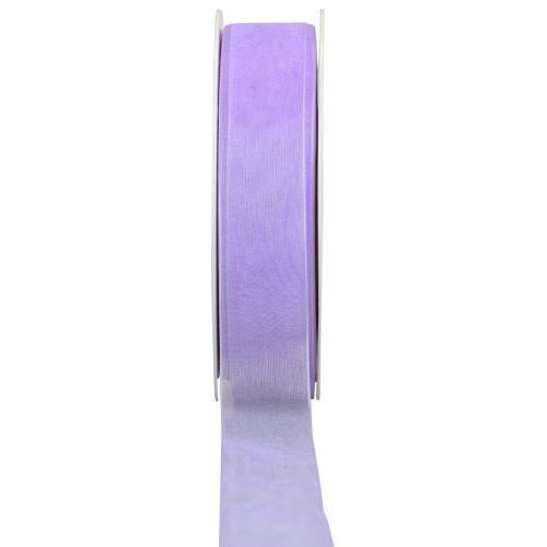 Floristik24 Nastro di organza con cimosa 2,5 cm 50 m viola medio