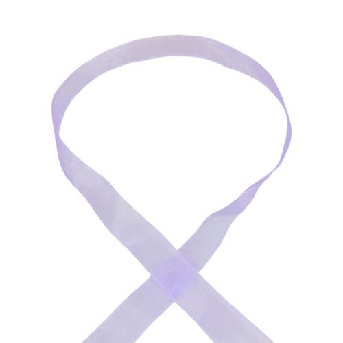 Prodotto Nastro di organza con cimosa 2,5 cm 50 m viola medio