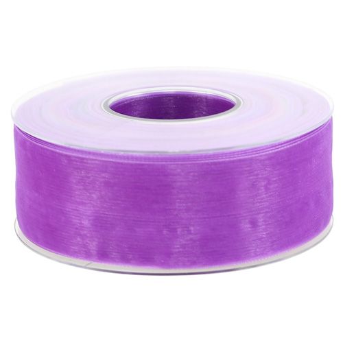 Floristik24 Nastro organza con cimosa 4cm 50m viola