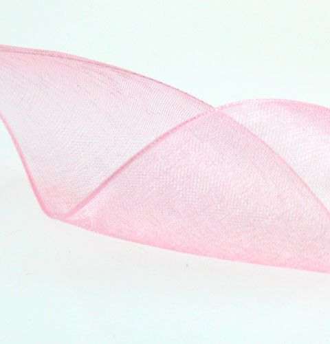 Nastro in organza rosa 40mm 50m