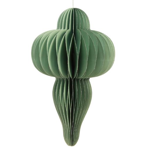 Prodotto Decorazioni natalizie in carta ornamentale color menta H40cm 2 pz