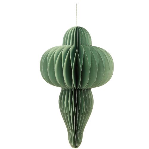 Prodotto Decorazioni natalizie in carta ornamentale color menta H40cm 2 pz
