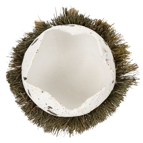 Prodotto Uovo decorativo di Pasqua in un nido, nido d'uccello decorativo, colori naturali, Ø9cm H11cm, 4 pezzi