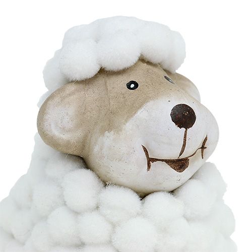 Floristik24 Decorazione pasquale pecora decorativa 7,5 cm bianco-grigio 1p