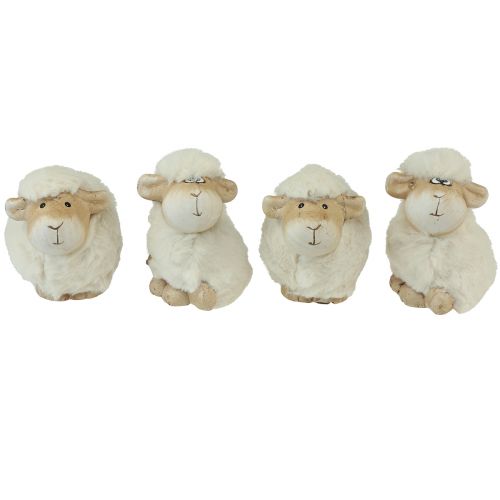 Prodotto Decorazione pasquale pecora decorazione ceramica Pasqua crema 9,5×6×9 cm 4 pz