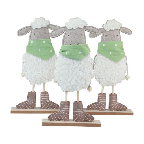 Decorazione pasquale Decorazione da tavola pecora Figure decorative pasquali 37 cm 3 pz