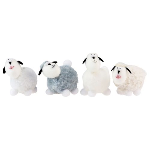Floristik24 Decorazione pasquale pecora decorazione da tavolo figure decorative di pecora 7,5 cm 4 pezzi
