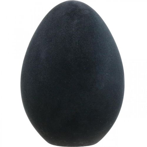 Prodotto Uovo di Pasqua Uovo di plastica nero Decorazione pasquale floccato 40 cm