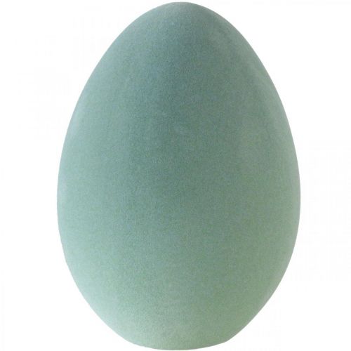 Floristik24 Uovo di Pasqua grande verde uovo verde decorazione pasquale floccato 40cm