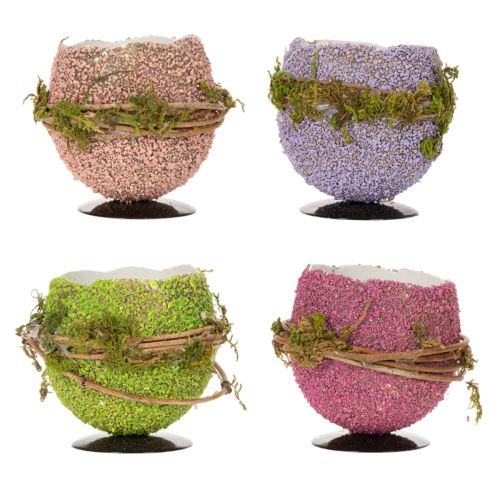 Prodotto Ciotola decorativa a forma di uovo di Pasqua per la decorazione della tavola primaverile o pasquale, 9 cm, 4 pezzi