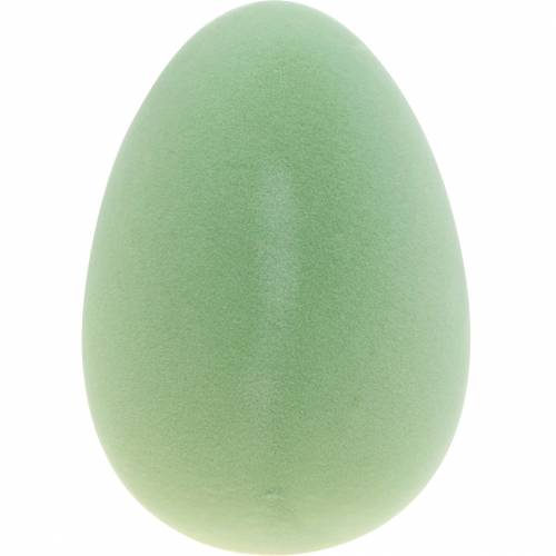 Floristik24 Decorazione a uovo uovo di Pasqua gigante floccato verde pastello H40cm Decorazione pasquale