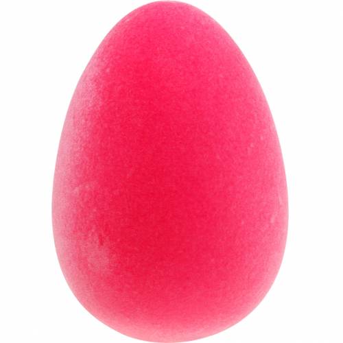 Floristik24 Uovo di Pasqua rosa Uovo decorativo H40cm Decorazione floccata Pasqua