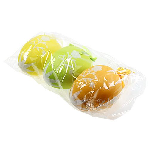 Prodotto Uovo di Pasqua in plastica colorato 16cm 3pz