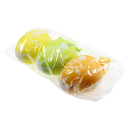 Floristik24 Uovo di Pasqua in plastica colorato 16cm 3pz