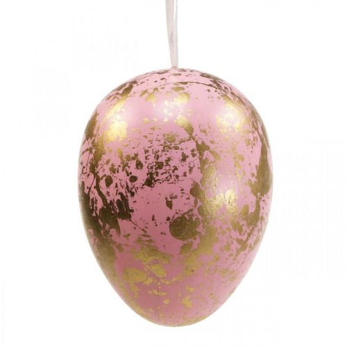 Floristik24 Uovo di Pasqua da appendere decorazione uova rosa, verde, oro 15cm 4pz