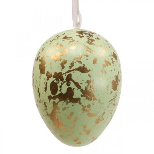 Floristik24 Uovo di Pasqua da appendere decorazione uova rosa, verde, oro 20cm 2pz