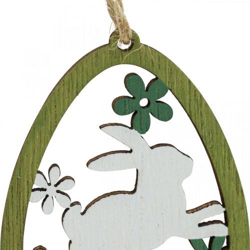 Floristik24 Uovo di Pasqua da appendere Decorazione pasquale ciondolo in legno 5×7 cm 12 pz