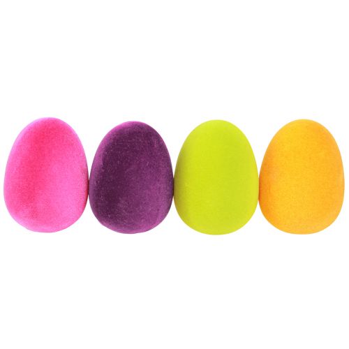 Floristik24 Uova di Pasqua da appendere Verde Giallo Rosa Bacche 11cm 4 pezzi