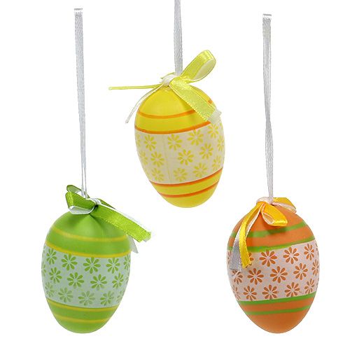 Floristik24 Uova di Pasqua da appendere mix colori assortiti 6 cm 18 pz