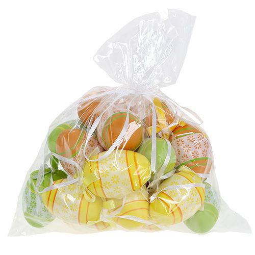 Floristik24 Uova di Pasqua da appendere mix colori assortiti 6 cm 18 pz